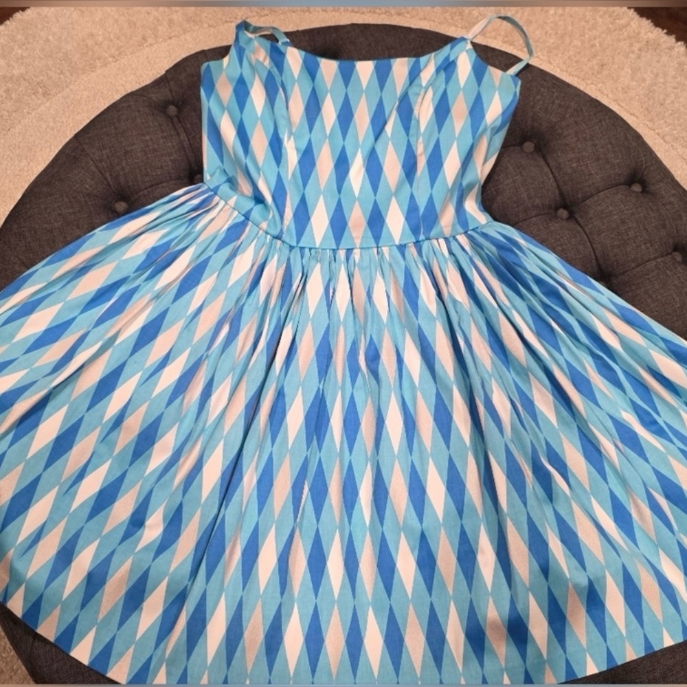 Pinup Couture Vibrant Blue Dress